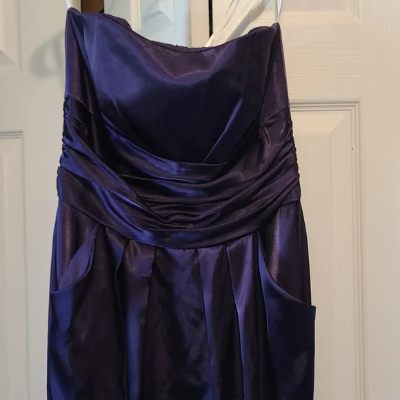 B21"DAVIDS BRIDAL: SIZE 6 DRESS W/POCKET PURPLE - Picture 7 of 7